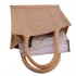 Small Burlap Bags / Jute Book Bag with Full Gusset