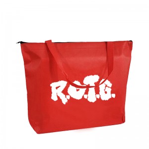 Zippered Promo Convention With Your Logo - Promotional Gusset Tote Bags